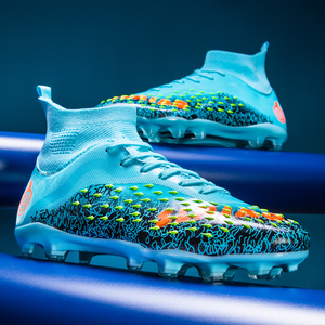 Chaussures <span class=keywords><strong>de</strong></span> football personnalisées populaires <span class=keywords><strong>Neymar</strong></span> moins chères FG/Turf pour pieds larges, légères, amortissantes, printemps/hiver, unisexes - Product Image 2