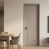 Portes intérieures en bois MDF rainurées à rayures verticales modernes avec finition CPL, insonorisées et ignifuges pour chambre et cuisine