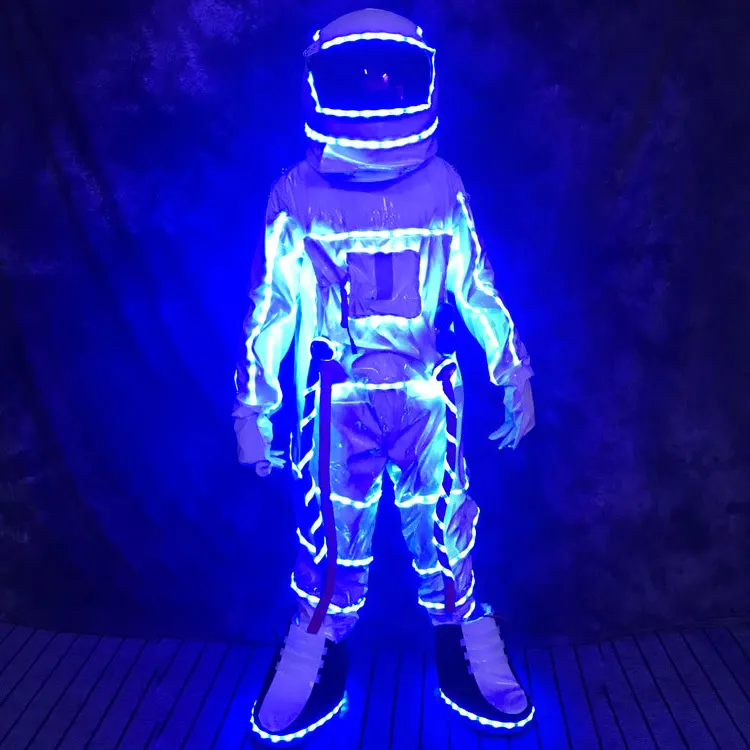 Setelan ruang bercahaya karnaval Natal Halloween lampu LED ruang cocok untuk pesta topeng klub Cosplay astronot Cosplay