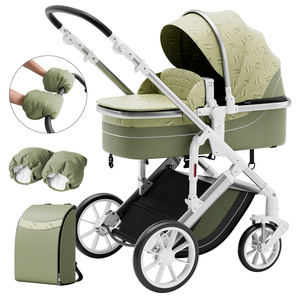 Poussette réversible pour nouveau-nés 2024 avec siège auto en coton certifié CE - Product Image 1