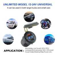 Prise USB étanche 12V-24V 26W USB C PD Chargeur Prise de courant