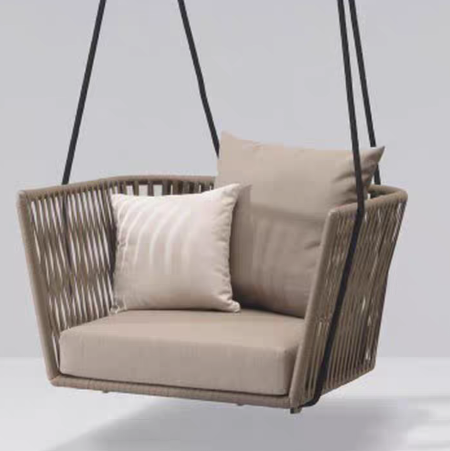 Balançoire simple kaki de style B – Coussin et oreiller gratuits en cadeau