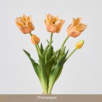 5 têtes de fleurs de tulipes artificielles en PU souple au toucher réel, style moderne fait main, respectueuses de l'environnement, pour la décoration de mariage et de table à la maison