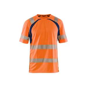 BLAKLADER - 339710135389XL Camiseta con protección UV Hi-Vis Naranja/Azul marino-EAN 7330509655283 ROPA DE TRABAJO DE LA HI-VIS - Product Image 1