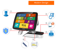 Écran principal Zhongji A7 15 pouces, tactile capacitif 10 points, caisse enregistreuse de vente au détail POS, résolution 1024x768, Wi-Fi 6, garantie 1 an