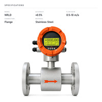 Pengukur Aliran Elektromagnetik Flanged Magnetic Flowmeter DN80 DN100 DN150 DN200 Stainless Steel Digital untuk Air Limbah dan Lumpur