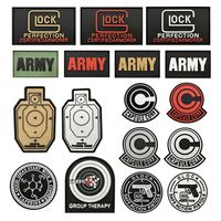Patchs PVC personnalisés de haute qualité pour Glock, patchs tactiques à velcro, patchs de moral pour sacs à dos et vestes, vente en gros