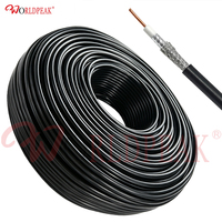 Câble coaxial LMR240 en cuivre nu anti-abrasion 50 Ohm, gaine PVC résistante à l'usure, ligne d'alimentation RF à faible perte pour applications souterraines et industrielles lourdes