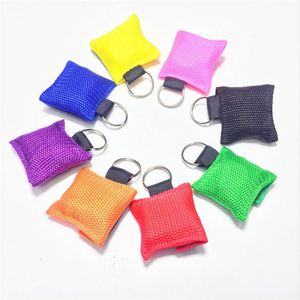 Mini Protector Facial Desechable con Llavero CPR y Bolsa de Nailon, Logotipo Personalizado - Product Image 1