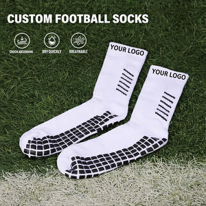 उच्च गुणवत्ता वाली विरोधी पर्ची कस्टम पकड़ मोजे डिजाइनर खेल फुटबॉल मोजे पुरुषों के लिए कस्टम लोगो फुटबॉल पकड़ मोजे - Product Image 1