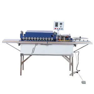 Máquina automática de bandas de borde para carpintería con máquina esparcidora de pegamento de recorte para máquina pulidora de madera contrachapada
