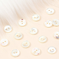 Boutons en nacre naturelle à deux trous, doux, brillants, élégants, lavables, pour chemises en mousseline, robes, forme carrée diamant