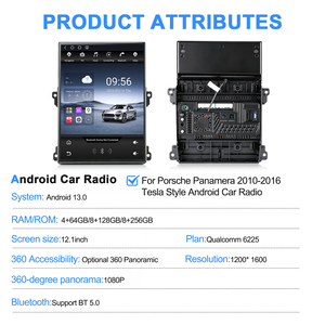 Radio de coche Android Navihua nuevo con panel vertical de 12.1 pulgadas, GPS, navegación, multimedia y Carplay para Porsche Panamera 2010-2016 - Product Image 2