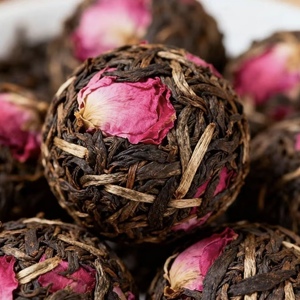 Thé Pu-erh <span class=keywords><strong>Rose</strong></span> Dragon Ball, directement de l'usine, arôme floral intense, apaisant et calmant, personnalisable. - Product Image 6
