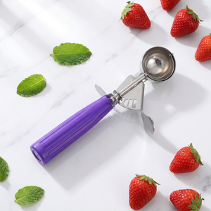 304 Stainless Steel Ice Cream Scoop Trigger Release Multi-Size Colorful Handle Dishwasher Safe for Commercial Kitchen Bakery - Product Image 3