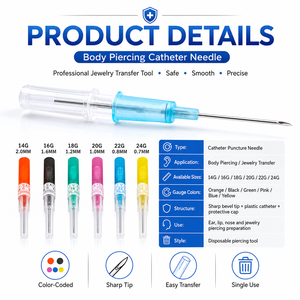 50 Agujas de Perforación para <span class=keywords><strong>Tatuajes</strong></span> y Piercings Corporales, Herramienta de Joyería - Product Image 3
