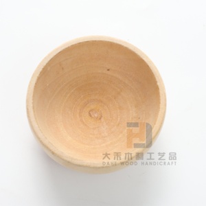 Chưa hoàn thành Mini Bát gỗ tự nhiên Bát gỗ cho hàng thủ công làm giáng sinh tự làm trẻ em để sơn trang trí nội thất - Product Image 1