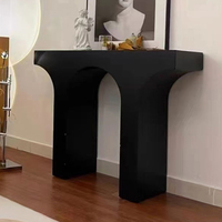 Table console en bois massif blanc ou noir de style européen moderne INNOVA pour salon, hôtel et appartement