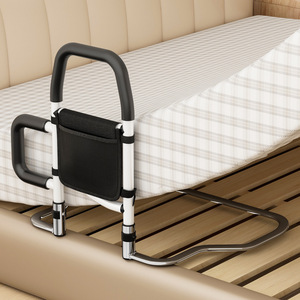 Barre de maintien de lit KS pour personnes âgées avec poche de rangement, réglable en hauteur (30 pouces), dispositif d'assistance pour la sécurité au lit - Product Image 3