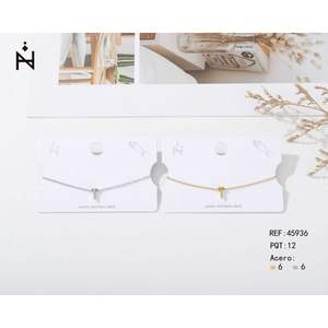 Collar de Cadena Minimalista Marca T, Acero Inoxidable, Chapado en Oro, Geométrico, Uso Diario para Mujer - Product Image 1