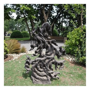 Decorações de jardim, pedras naturais de pedras negras para paisagem - Product Image 1