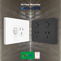 Interruptor de Pared IGOTO con Certificación SAA, Estándar Australiano, 1/2/3 Botones, Ahorro de Energía, 250V, para Punto de Energía Doméstico