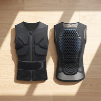 Gilet de protection corporelle en matériau TPV de niveau CE 2 avec fermeture éclair pour le ski, le VTT, le BMX, le snowboard, les accessoires de moto, la sécurité sportive