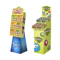 Présentoirs de supermarché en carton pour produits alimentaires, noix, biscuits, chips, chocolat, bonbons et snacks