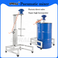 SPRAL Promotion Mélangeur pneumatique à levage pneumatique pour peinture et liquides, pour diverses applications, mélangeur de laboratoire