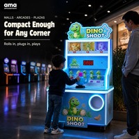 Machine de tir sur le thème des dinosaures, jeu d'arcade avec lumières et sons, construction en bois et acrylique, alimentation 110/220V, jeu de table pleine grandeur pour centres de jeux