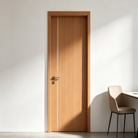 Porte intérieure moderne en bois d'orme, imperméable, résistante à l'humidité, insonorisée, pour projets commerciaux et résidentiels