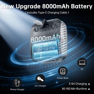 Перезаряжаемый насос для душа, 8000 мАч - Product Image 3