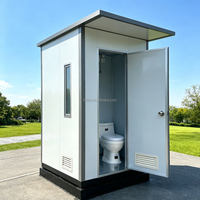 Cabine de toilettes mobile préfabriquée portable de 10 pieds ou 20 pieds avec WC, lavabo et douche pour projets d'ingénierie extérieurs