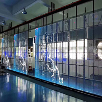 Écran LED en maille 4K intérieur haute transparence P3.91-7.82, luminosité 1500-3000 cd, installation facile, fabricant de murs vidéo