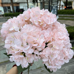 Haute Qualité Européenne 5 Tête Fleurs Artificielles Réaliste Bourgogne Hortensia Table De <span class=keywords><strong>Mariage</strong></span> Vase <span class=keywords><strong>Décoration</strong></span> - Product Image 5
