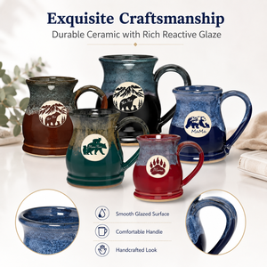 Tazza in ceramica con smalto reattivo personalizzato di alta qualità 400/500ml capacità nordica Design moderno stile gres - Product Image 2
