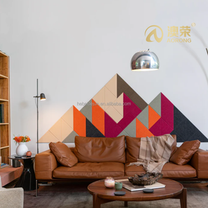 Panneau d'amortissement AoRong <span class=keywords><strong>Echo</strong></span> Rembourrage décoratif de montagne Panneaux acoustiques Revêtement mural en feutre de polyester Panneau insonorisant pour carrelage - Product Image 1