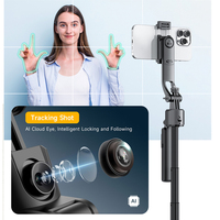 1.76m Yapay Zeka Yüz/Vücut Takipli Selfie Çubuğu Tripod, Vlog TT07 için Uzaktan Kumanda ile Kullanılabilen Alüminyum Alaşımlı Manyetik Özellikli