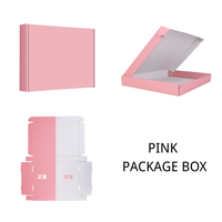 Boîtes en papier roses et noires de luxe pour l'expédition de petits cadeaux, t-shirts, vêtements, pour l'emballage des commandes de petites entreprises