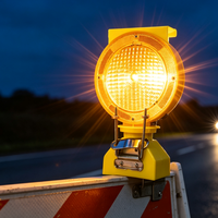 Feux de signalisation solaires de sécurité routière, feux de circulation LED, feux de signalisation de sécurité routière clignotants, feux de signalisation d'urgence pour barricades