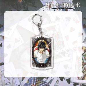 Classique Anime <span class=keywords><strong>Death</strong></span> <span class=keywords><strong>Note</strong></span> Transparent Acrylique Porte-clés Double Face Imprimer Japonais Dessin Animé Pendentif - Product Image 2