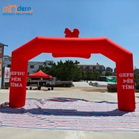 Arche gonflable publicitaire rouge avec logo personnalisé imprimé, étanche, durable, ventilateur intégré, pour promotion de bière en extérieur