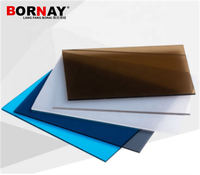 Lembaran Padat Polikarbonat PC Plastik Transparan Anti UV Harga Pabrik BORNAY 2022 untuk Sunroom