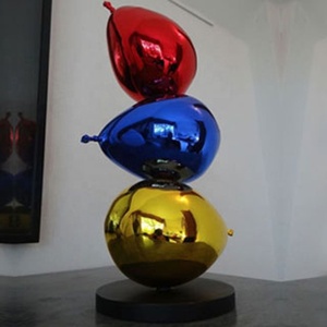 Trois <span class=keywords><strong>ballons</strong></span> de décoration extérieure, sculptures en fibre de verre, 30 cm - Product Image 1