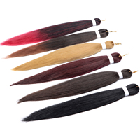 Échantillon Gratuit Extensions Cheveux Non Inflammables pour Cheveux Africains Tresses Ombrées Yaki Faciles à Tresser Cheveux Synthétiques Pré-Étires pour Tressage