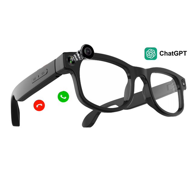 Newest Product AI Assistance Smart Glasses with Real Time Translation Video Record 3 Lens Bluetoothes Smart Glasses with Camera