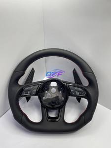 Volant en fibre de carbone de style course rouge, cuir sport de luxe <span class=keywords><strong>Audi</strong></span> TT TTS TTRS R8 V8 <span class=keywords><strong>V10</strong></span> A6 A3 A5 Compatible - Product Image 3