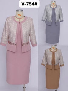 Elegante Vestido de Dos Piezas para Mujer Talla Grande, Vestido de Iglesia, Ropa para Mujer Negra - Product Image 2