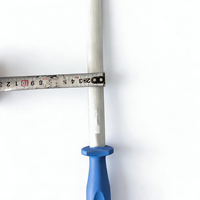 Tige de rodage en acier inoxydable durable avec anneau de suspension, affûteur manuel écologique pour boucherie, abattoir et cuisine