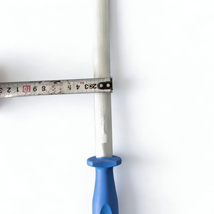 Tige de rodage en acier inoxydable durable avec anneau de suspension, affûteur manuel écologique pour boucherie, abattoir et cuisine - Product Image 5